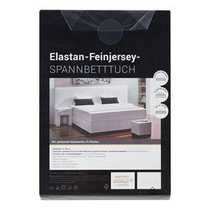 Elastan-Feinjersey-Spannbettttuch Smood Baumwollstoff / Elastan - Beige - 160 x 200 cm