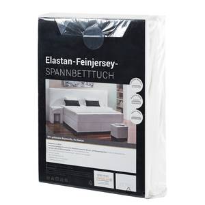 Elastan-Feinjersey-Spannbettttuch Smood Webstoff - 100x200cm - Weiß