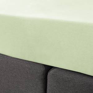 Elastan-Feinjersey-Spannbettttuch Smood Baumwollstoff / Elastan - Mint - 200 x 200 cm