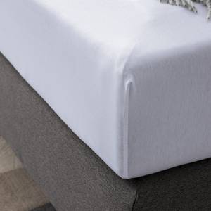 Elastan-Feinjersey-Spannbettttuch Smood Baumwollstoff / Elastan - Hellgrau - 200 x 200 cm