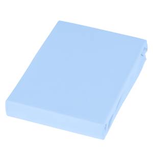 Hoeslaken Smood geweven stof - Pastelblauw - 160 x 200 cm