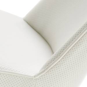 Chaise de bar My Icona Imitation cuir / Acier inoxydable - Argenté - Blanc