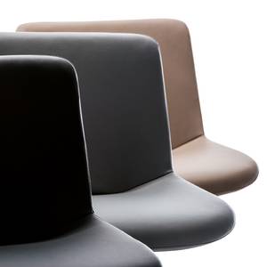 Chaise de bar My Divo Imitation cuir / Acier - Chrome - Noir