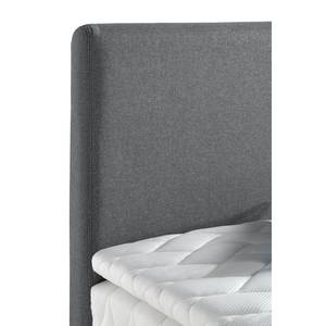 Boxspringbett Todal Webstoff - Dunkelgrau - 160 x 200cm