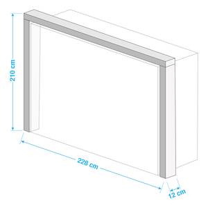 Passe-partout Vanea eikenhouten planken-look - Eiken planken look - Breedte: 228 cm