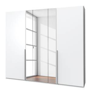 Draaideurkast Vanea wit/grafietkleurig - Wit/grafietkleurig - Breedte: 225 cm - 3 spiegeldeuren