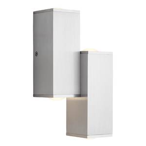 LED-wandlamp Cubic II Plexiglas/aluminium - 4 lichtbronnen