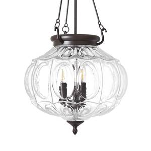 Hanglamp Lory Glas/staal - 3 lichtbronnen