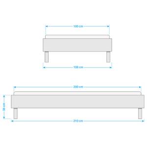 Cadre de lit Easy Beds Imitation chêne parqueté - 100 x 200cm