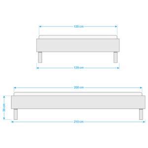 Bedframe Easy Beds Eiken planken look - 120 x 200cm