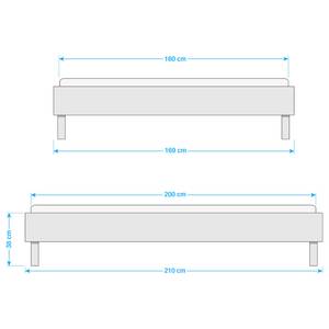 Bettgestell Easy Beds Weiß - 160 x 200cm