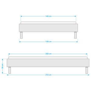 Cadre de lit Easy Beds Blanc - 140 x 200cm