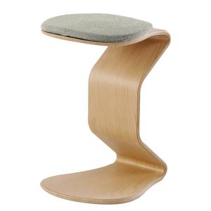 Tabouret myERCOLINO Laine de Laneve / Placage en bois véritable - Granit