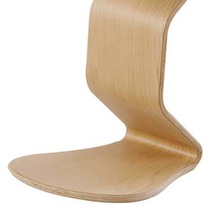 Hocker myERCOLINO Laneve-wol/echt houten fineerlaag - Ganiet