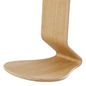 Tabouret myERCOLINO Laine de Laneve / Placage en bois véritable - Jaune olive