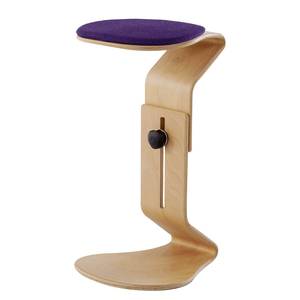 Tabouret myERCOLINO Laine de Laneve / Placage en bois véritable - Mauve