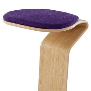 Hocker myERCOLINO Laneve-wol/echt houten fineerlaag - Paars