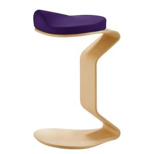 Tabouret myERCOLINO Laine de Laneve / Placage en bois véritable - Mauve