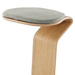 Tabouret myERCOLINO Laine de Laneve / Placage en bois véritable - Granit