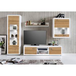 Tv-meubel Hagby II Eikenhouten look/wit