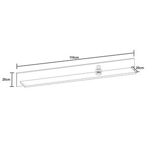 Wandboard Hagby Eiche Dekor / Weiß - Breite: 116 cm