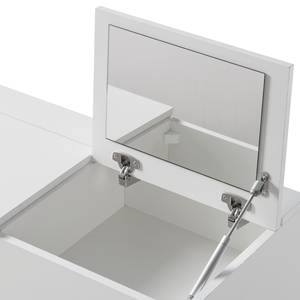 Schminktisch KiYDOO Weiß - Holzwerkstoff - Glas - 80 x 78 x 40 cm