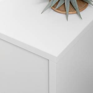 Table de chevet KiYDOO I Blanc - Bois manufacturé - 40 x 40 x 40 cm