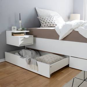 Cadre de lit KiYDOO Blanc - Bois manufacturé - 144 x 40 x 204 cm