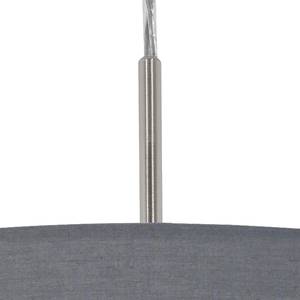 Suspension Pasteri III Tissu mélangé / Acier - 1 ampoule - Gris - Largeur : 38 cm