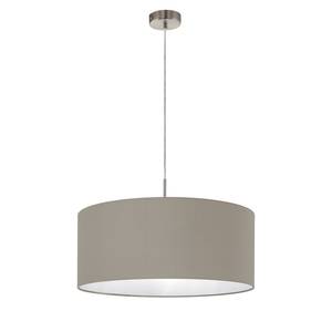 Suspension Pasteri III Tissu mélangé / Acier - 1 ampoule - Cappuccino - Largeur : 53 cm