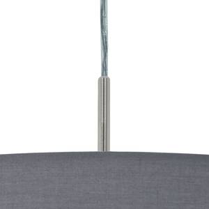 Pendelleuchte Pasteri III Mischgewebe / Stahl - 1-flammig - Grau - Breite: 53 cm