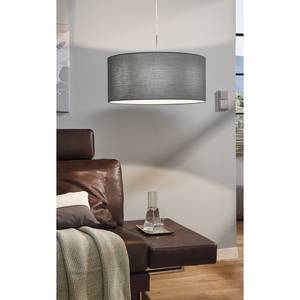 Hanglamp Pasteri III textielmix / staal - 1 lichtbron - Grijs - Breedte: 53 cm