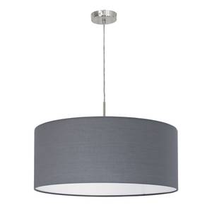 Hanglamp Pasteri III textielmix / staal - 1 lichtbron - Grijs - Breedte: 53 cm