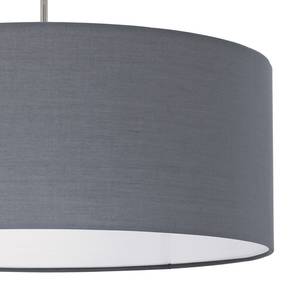 Suspension Pasteri III Tissu mélangé / Acier - 1 ampoule - Gris - Largeur : 53 cm