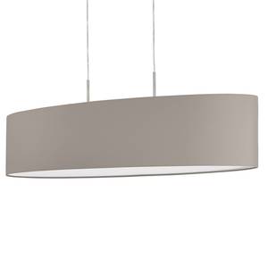 Hanglamp Pasteri IV textielmix / staal - 2 lichtbronnen - Cappuccinokleurig - Breedte: 100 cm