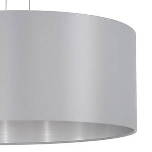 Hanglamp Maserlo I textielmix / staal - 1 lichtbron - Cappuccinokleurig
