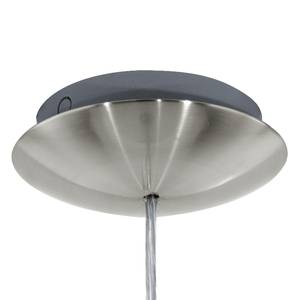 Hanglamp Maserlo I textielmix / staal - 1 lichtbron - Zilver