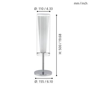 Lampe Pinto Verre / Acier - 1 ampoule