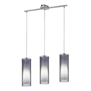 Hanglamp Pinto Nero II glas / staal - 3 lichtbronnen