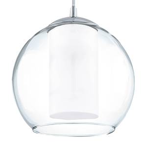 Hanglamp Bolsano I glas / staal - 1 lichtbron