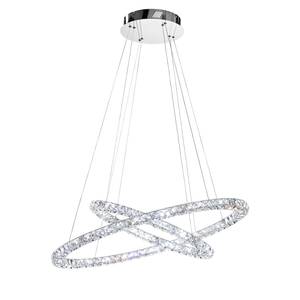 LED-Pendelleuchte Toneria Kristallglas / Edelstahl - 1-flammig