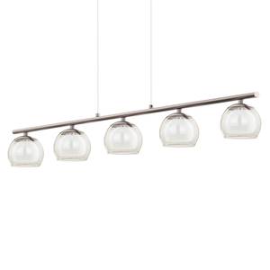 LED-hanglamp Ascolese glas / staal - 5 lichtbronnen