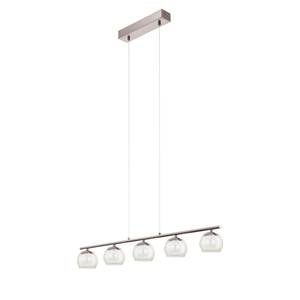 Suspension Ascolese Verre / Acier - 5 ampoules