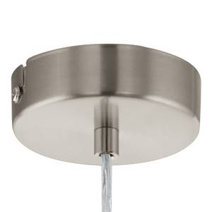 Hanglamp Pasteri I textielmix / staal - 1 lichtbron - Zwart - Diameter: 38 cm