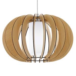 Hanglamp Stellato 2 glas / hout - 1 lichtbron - Beige - Breedte: 40 cm