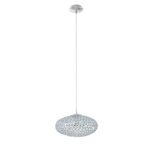 Suspension Clemente I Verre cristallin / Acier - 1 ampoule