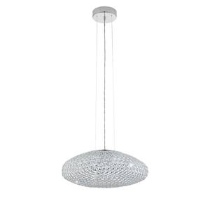 Suspension Clemente II Verre cristallin / Acier - 3 ampoules