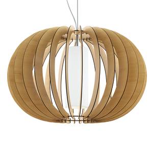 Hanglamp Stellato 2 glas / hout - 1 lichtbron - Beige - Breedte: 70 cm