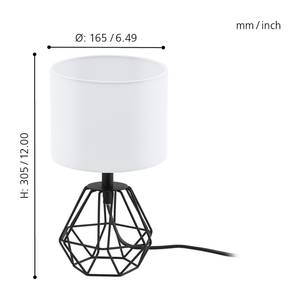 Lampe Carlton II Tissu mélangé / Acier - 1 ampoule