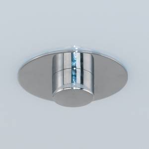 LED-plafondlamp Cardillio I kristalglas / staal - 1 lichtbron